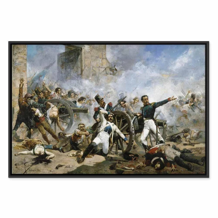 Obraz - Joaquín Sorolla y Bastida – Śmierć Pedro Velarde y Santillána podczas obrony koszar artyleryjskich Monteleon