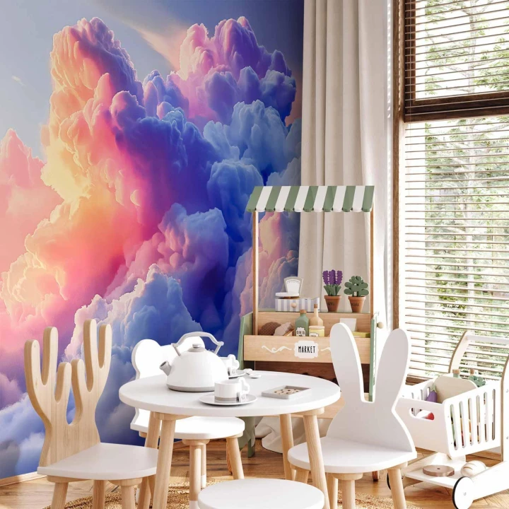 Fototapeta - Chmury jak malowane: artystyczne pędzle świtu malujące nieboskłon