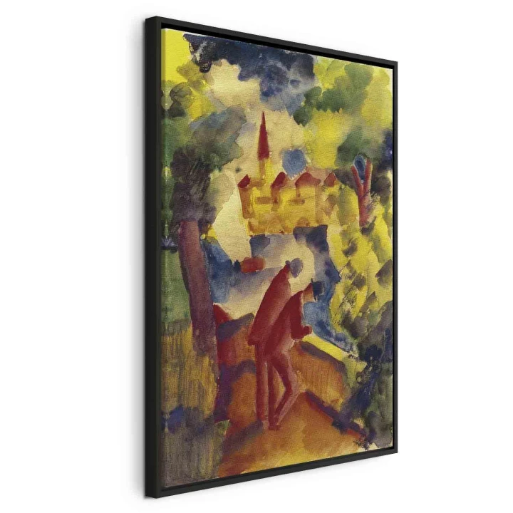Obraz - August Macke – Mężczyźni na drodze nad jeziorem