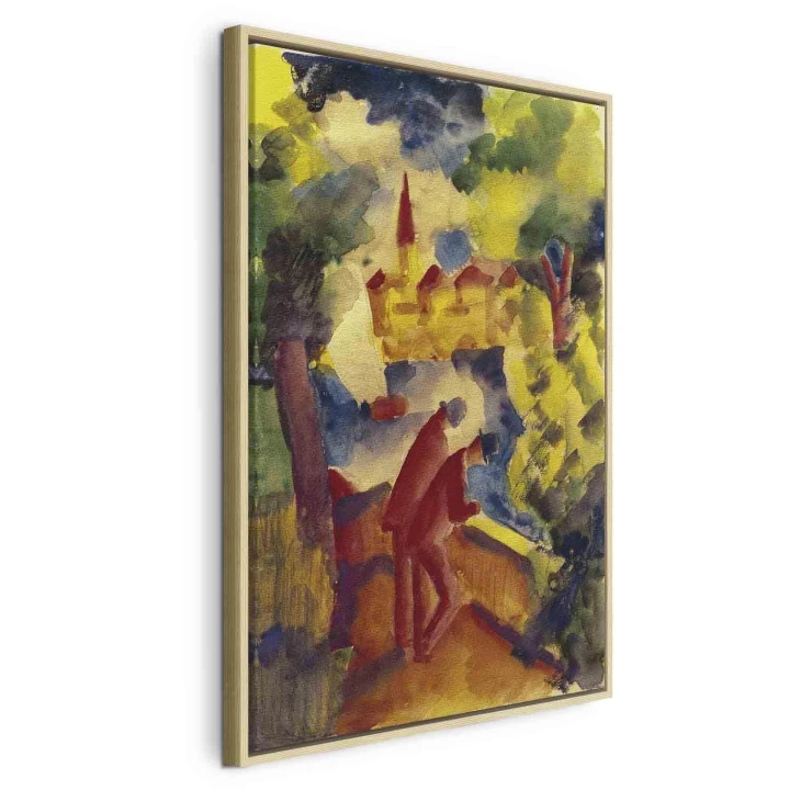 Obraz - August Macke – Mężczyźni na drodze nad jeziorem