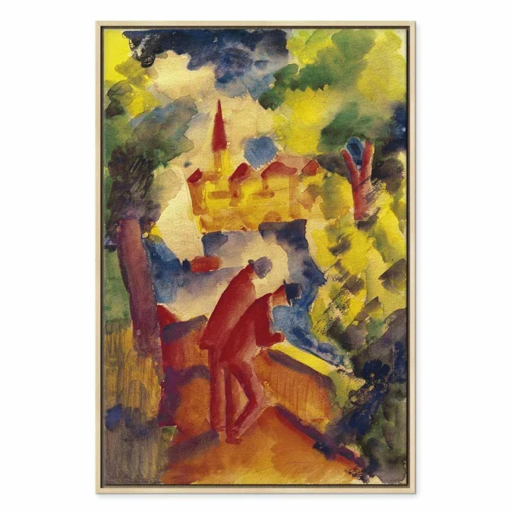 Obraz - August Macke – Mężczyźni na drodze nad jeziorem
