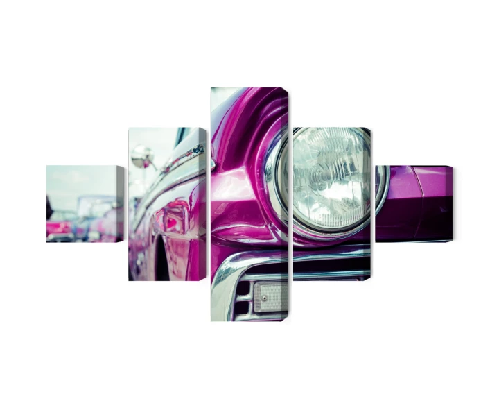Obraz Wieloczęściowy Reflektor Samochodowy W Stylu Retro Na Kubie