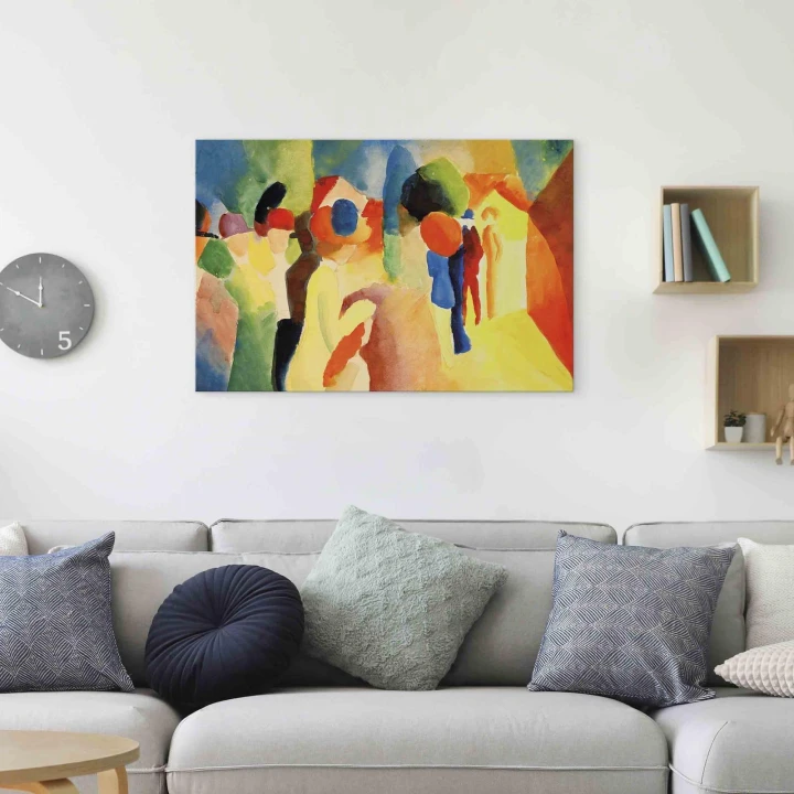 Obraz - August Macke – Kobieta w żółtym płaszczu