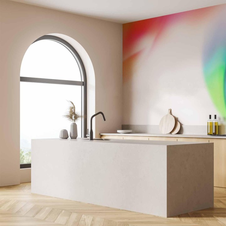 Fototapeta - Abstrakcja - mocne barwy nieregularnych kształtów - multikolor