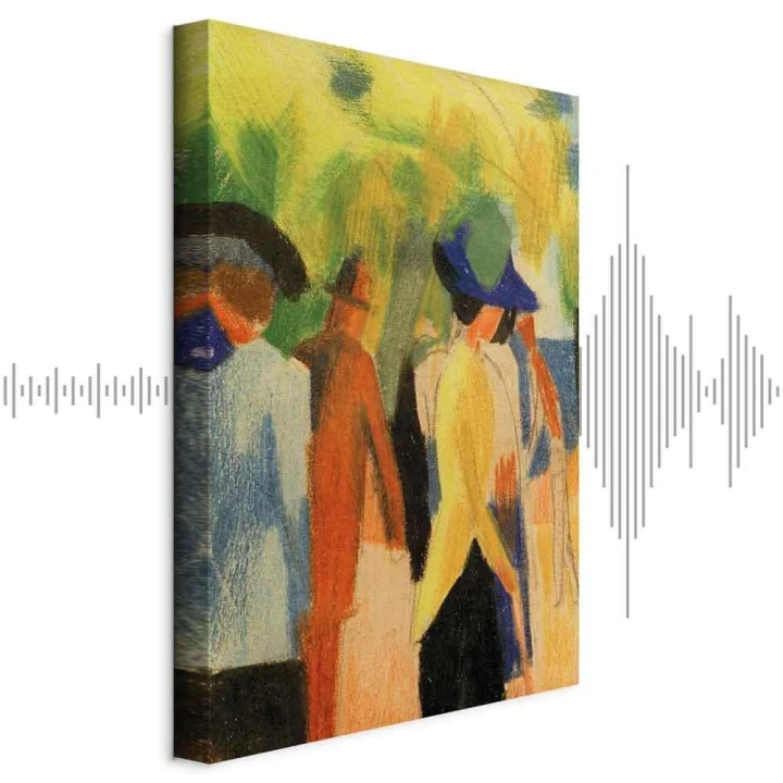 Obraz - August Macke – Spacerowicze pod drzewami (spacerowicze w parku)