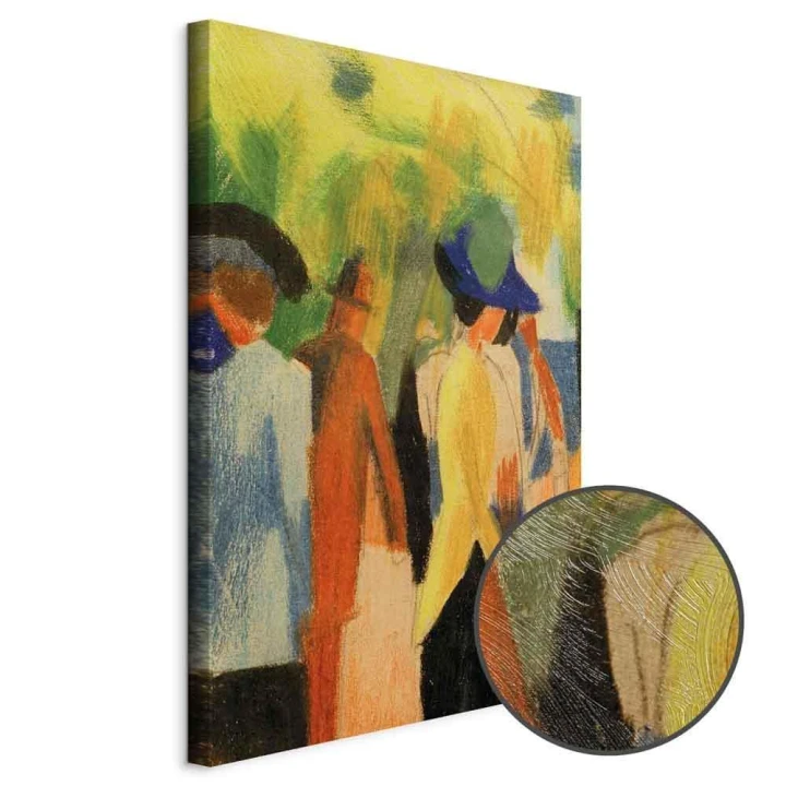 Obraz - August Macke – Spacerowicze pod drzewami (spacerowicze w parku)