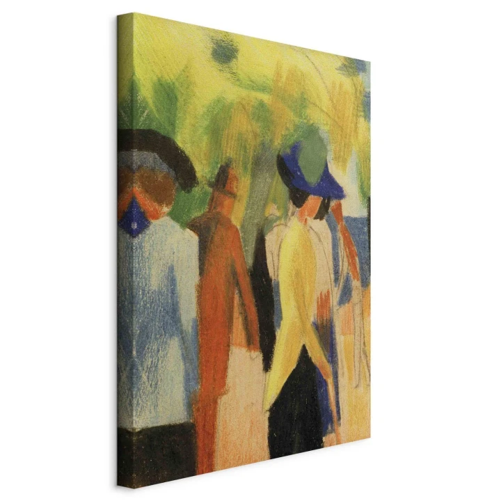 Obraz - August Macke – Spacerowicze pod drzewami (spacerowicze w parku)