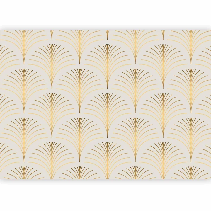 Fototapeta - Złoty linearny wzór na marmurowym tle