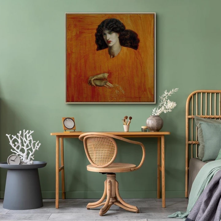Obraz - Dante Gabriel Rossetti – Kobieta w oknie