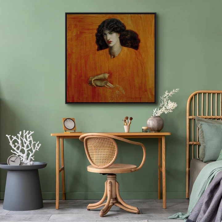 Obraz - Dante Gabriel Rossetti – Kobieta w oknie