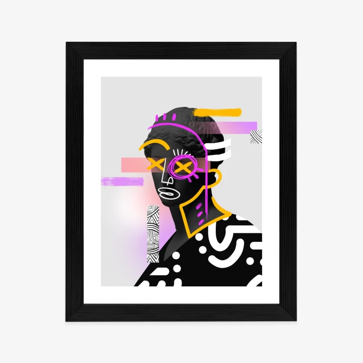Plakat Antyczna Rzeźba Surrealistyczny Kolaż Współczesny