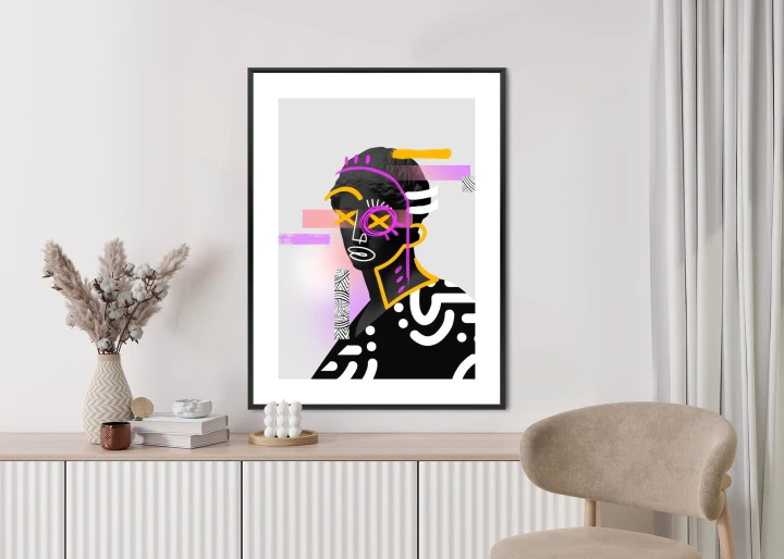 Plakat Antyczna Rzeźba Surrealistyczny Kolaż Współczesny