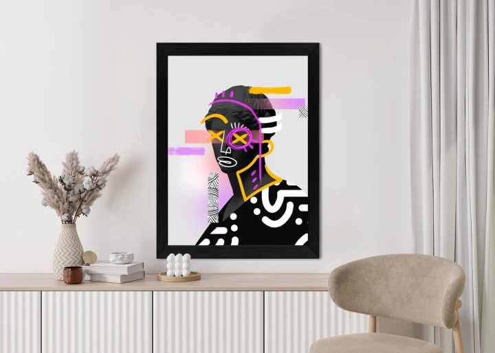 Plakat Antyczna Rzeźba Surrealistyczny Kolaż Współczesny
