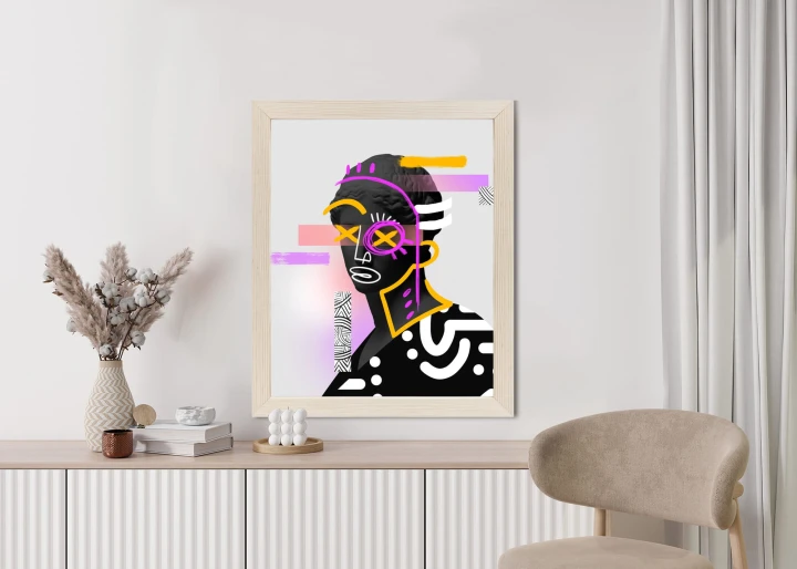 Plakat Antyczna Rzeźba Surrealistyczny Kolaż Współczesny