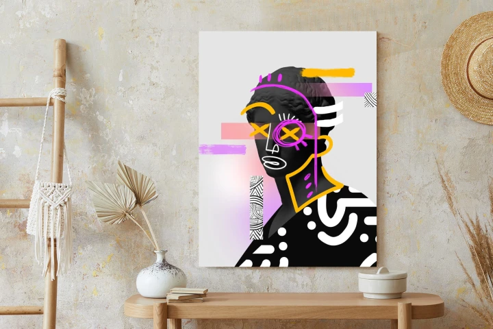 Plakat Antyczna Rzeźba Surrealistyczny Kolaż Współczesny