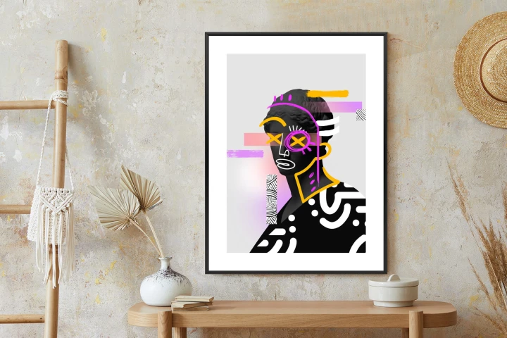Plakat Antyczna Rzeźba Surrealistyczny Kolaż Współczesny