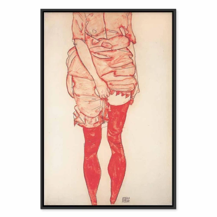 Obraz - Egon Schiele – Stojąca kobieta w czerwieni