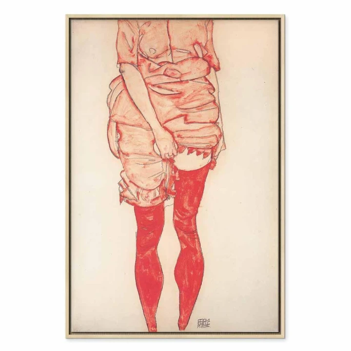 Obraz - Egon Schiele – Stojąca kobieta w czerwieni