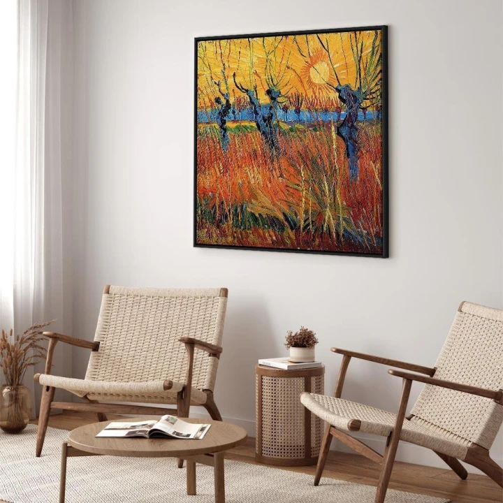Obraz - Vincent van Gogh – Wierzby o zachodzie słońca