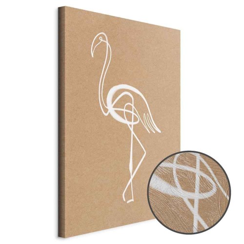 Obraz - Biały flaming (1-częściowy) pionowy