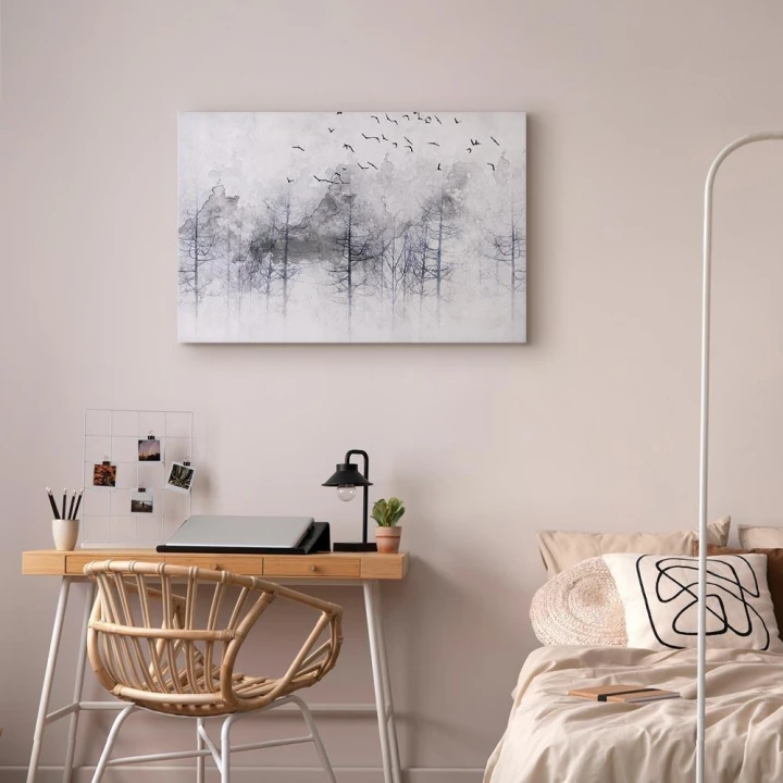 Obraz - Zimowy las (1-częściowy) szeroki