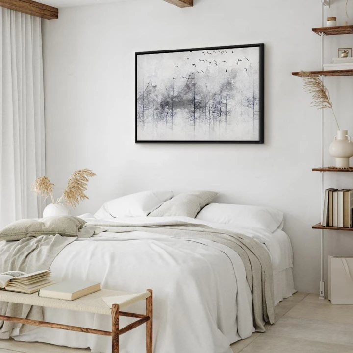 Obraz - Zimowy las (1-częściowy) szeroki