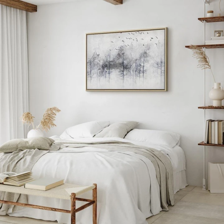 Obraz - Zimowy las (1-częściowy) szeroki