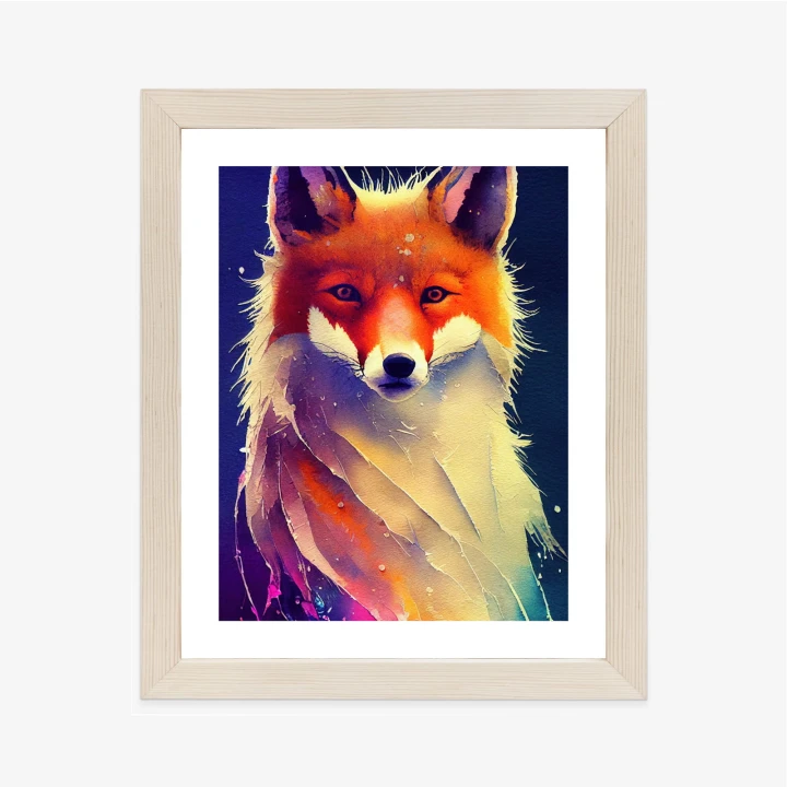 Plakat Beautiful Fine Art Portrait Of Red Fox. Generated By Ai, Is Not Based On Any Original Image, Character Or Person