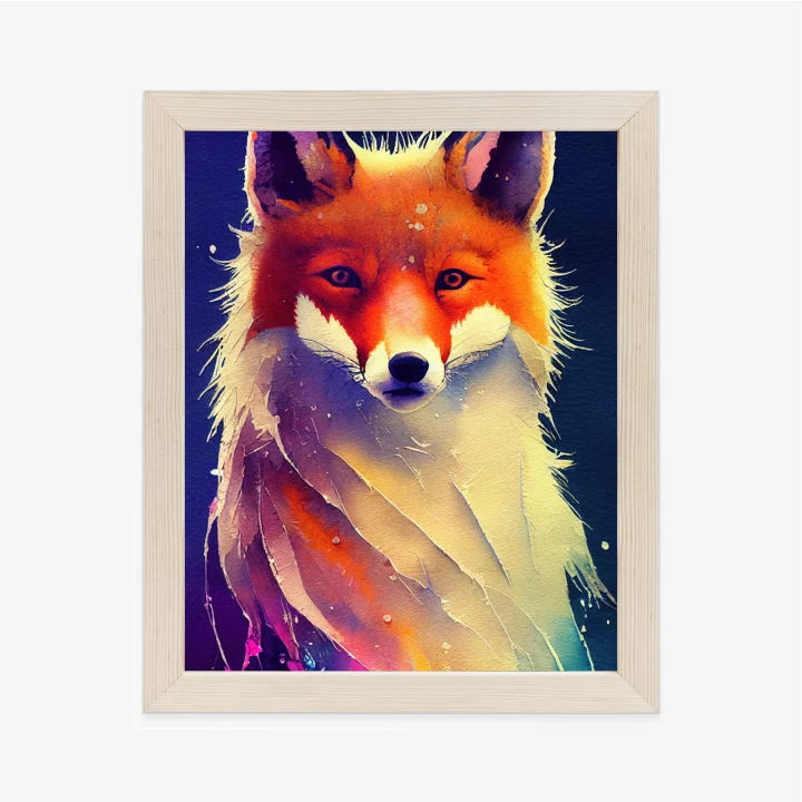 Plakat Beautiful Fine Art Portrait Of Red Fox. Generated By Ai, Is Not Based On Any Original Image, Character Or Person