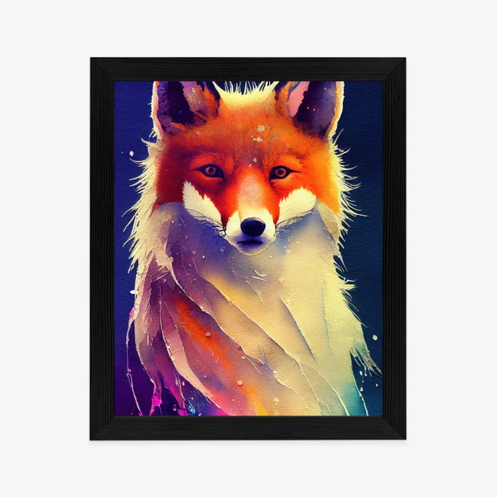 Plakat Beautiful Fine Art Portrait Of Red Fox. Generated By Ai, Is Not Based On Any Original Image, Character Or Person