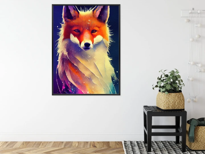 Plakat Beautiful Fine Art Portrait Of Red Fox. Generated By Ai, Is Not Based On Any Original Image, Character Or Person