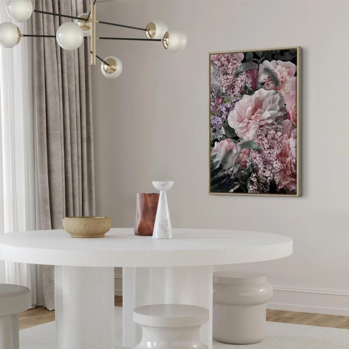 Obraz - Wśród kwiatów (1-częściowy) - rozkwitające rośliny w kolorach natury