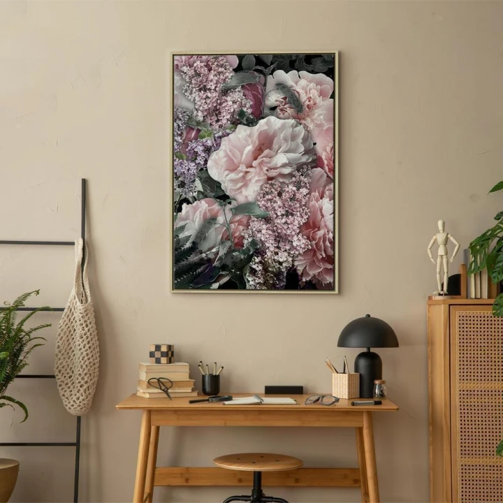 Obraz - Wśród kwiatów (1-częściowy) - rozkwitające rośliny w kolorach natury