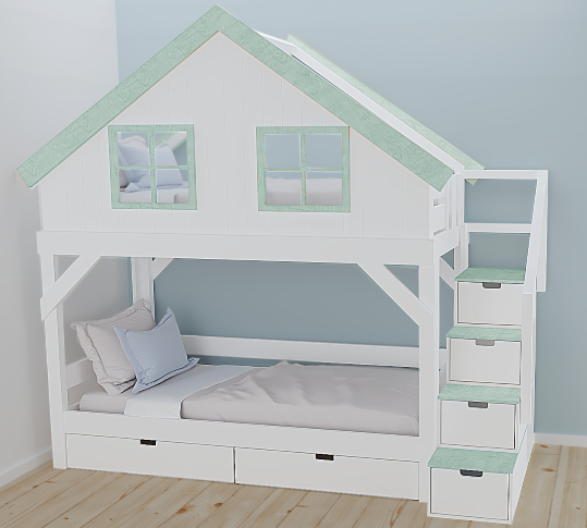 łóżko piętrowe dla dziewczynki