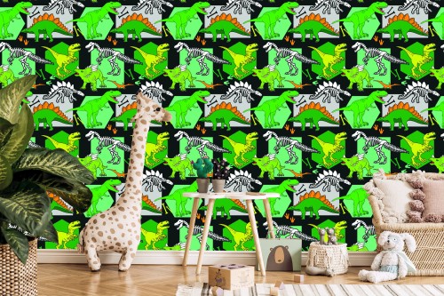 Tapeta Ścienna Dla Chłopaków Dinozaury, Zwierzęta