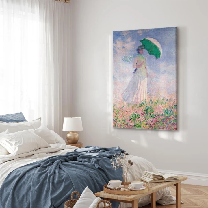 Obraz - Claude Monet – Kobieta z parasolką, zwrócona w prawo