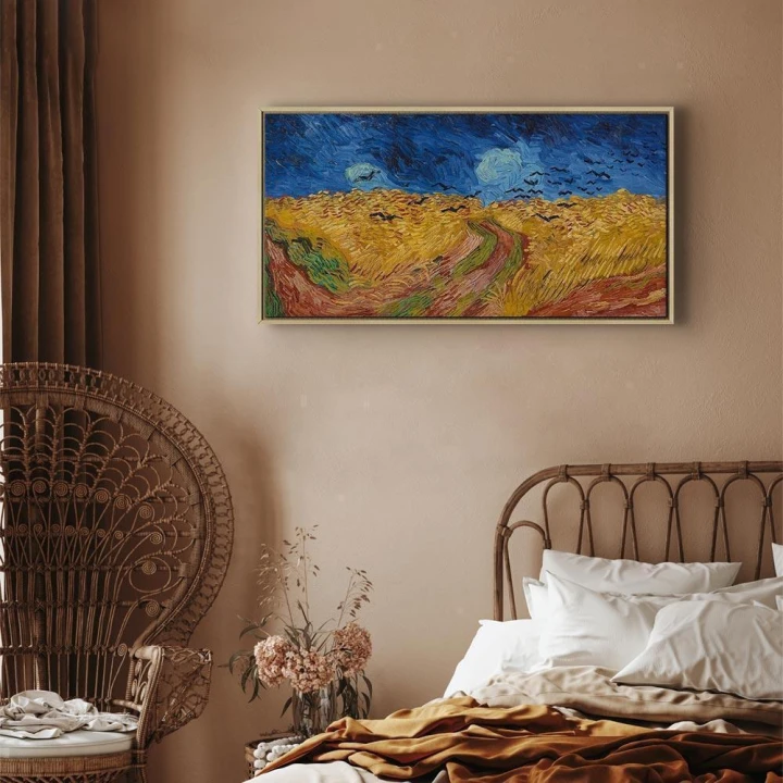Obraz - Vincent van Gogh – Pole pszenicy z krukami