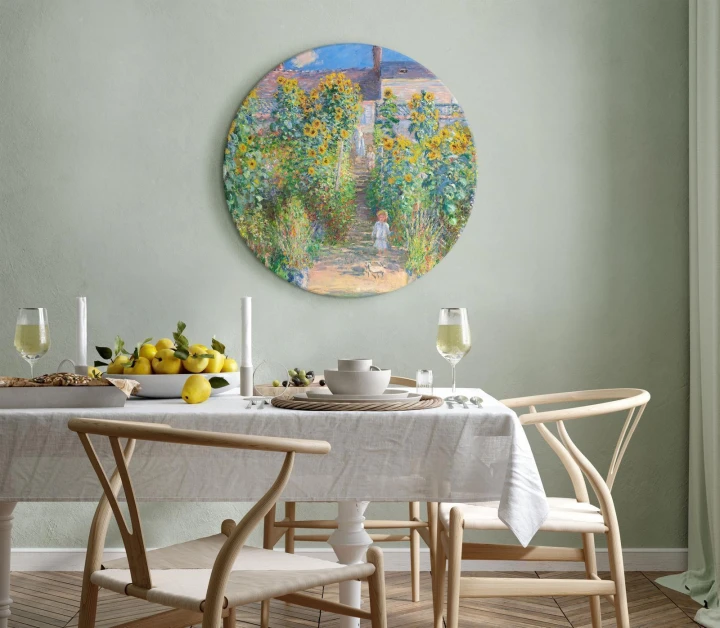 Obraz okrągły - Claude Monet – Ogród Moneta w Vétheuil