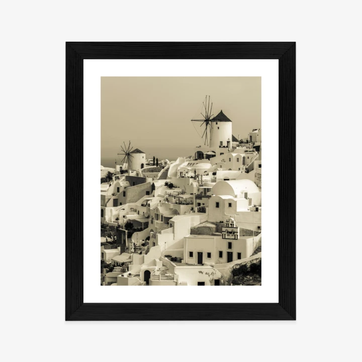 Plakat Typowa Architektura W Greckim Miasteczku Oia