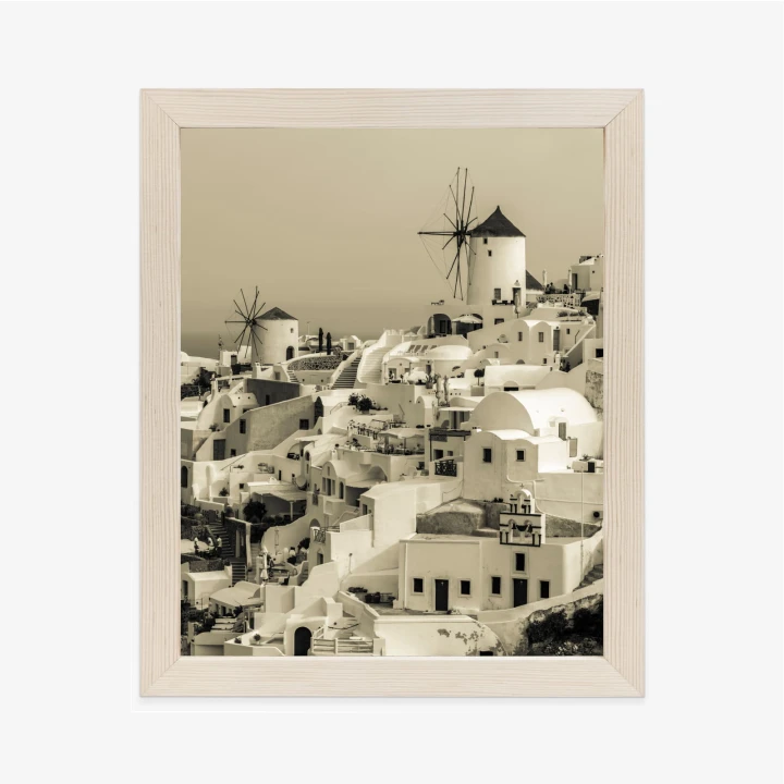 Plakat Typowa Architektura W Greckim Miasteczku Oia