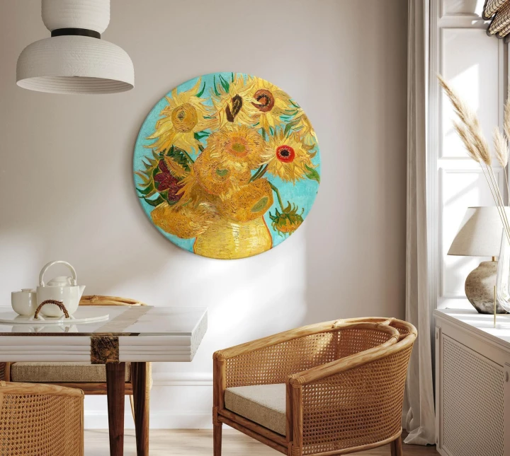 Obraz okrągły - Vincent van Gogh – Słoneczniki II