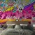 Fototapeta - Sztuka ulicy - abstrakcyjny miejski kolorowy mural graffiti z napisem
