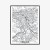Plakat City Map Krakow, Travel Poster Design