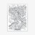 Plakat City Map Krakow, Travel Poster Design