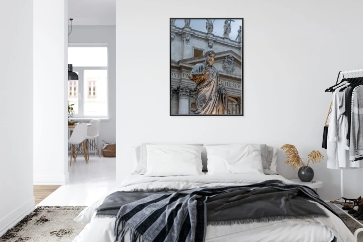 Plakat Posąg Przy Bazylice Św. Piotra W Watykanie