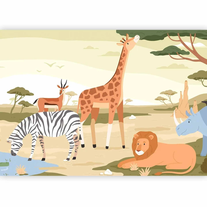 Fototapeta - Zwierzęta z dżugnlii ilustracja wektorowa