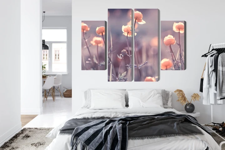 Obraz Wieloczęściowy Wiosenne Kwiaty 3D