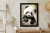 Plakat Bajkowa Panda W Kwiatkach