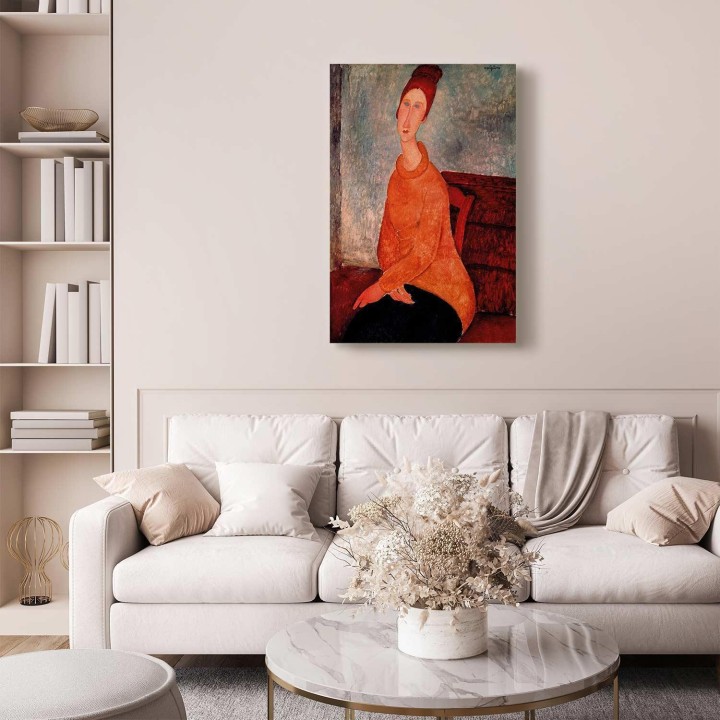 Obraz - Amedeo Modigliani – Jeanne Hébuterne w żółtym swetrze