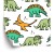 Tapeta W Kolorowe Dinozaury, Dla Dzieci